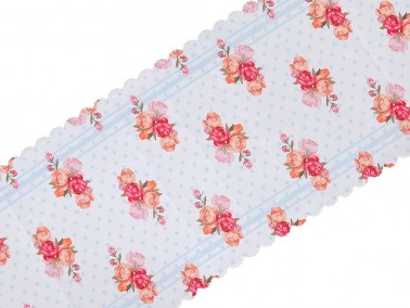 Rose Pattern Runner Blue - Thumbnail