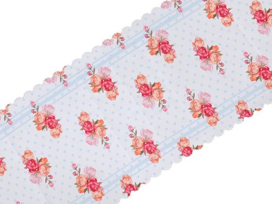 Rose Pattern Runner Blue