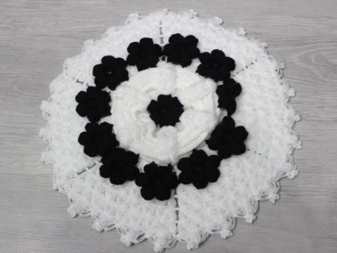 Handcrafted Black and White Bride Groom Set of 6 Washcloths - Thumbnail