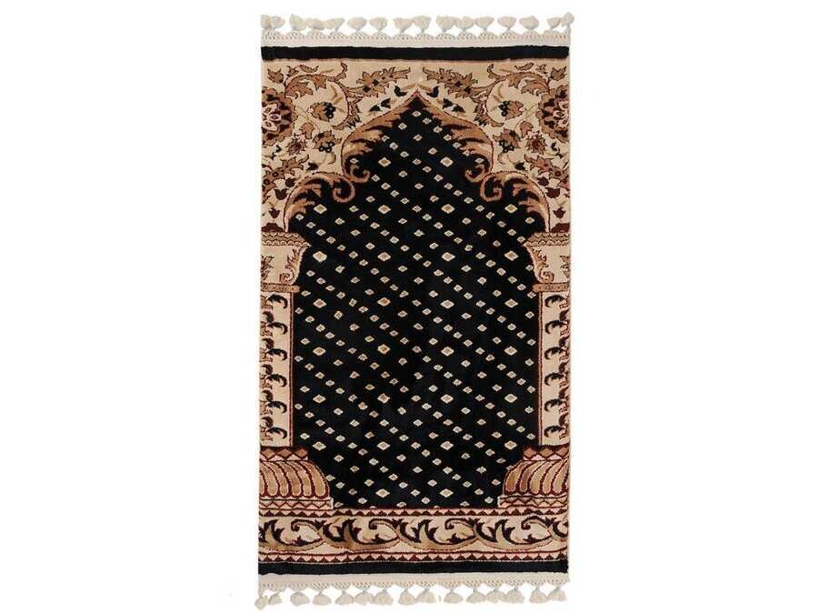 Haseki Luxury Tasseled Carpet Prayer Rug - Thumbnail