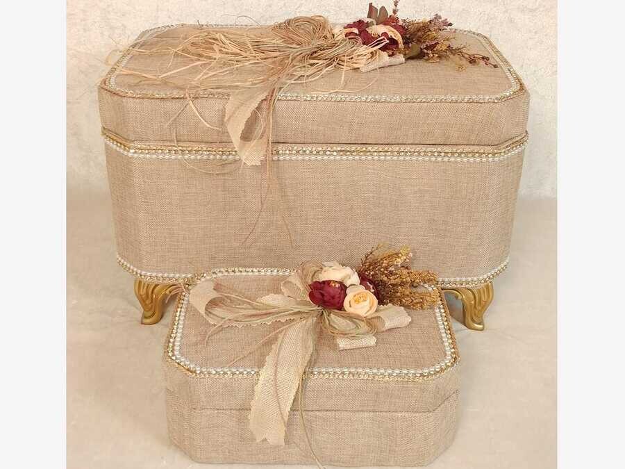 Dowry World - Wicker 2-pack Dowry Chest Ecru Dowry World - Wicker 2-pack Dowry Chest Ecru