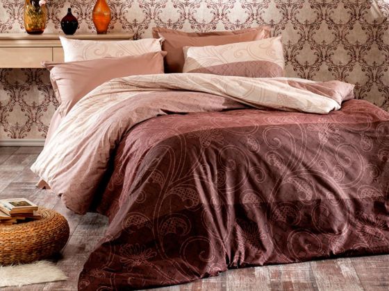 Hayal Single Duvet Cover Set Brown