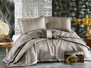 Helena Double Bedspread Set Anthracite Gray - Thumbnail