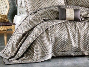 Helena Double Bedspread Set Anthracite Gray - Thumbnail