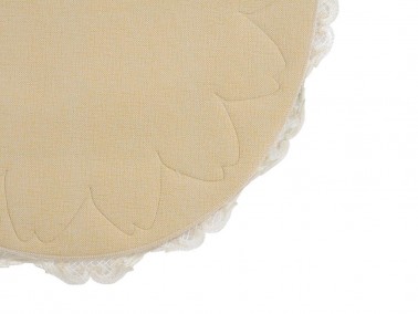 Helena French Guipure 2 Pcs Bath Mat Set Cream - Thumbnail