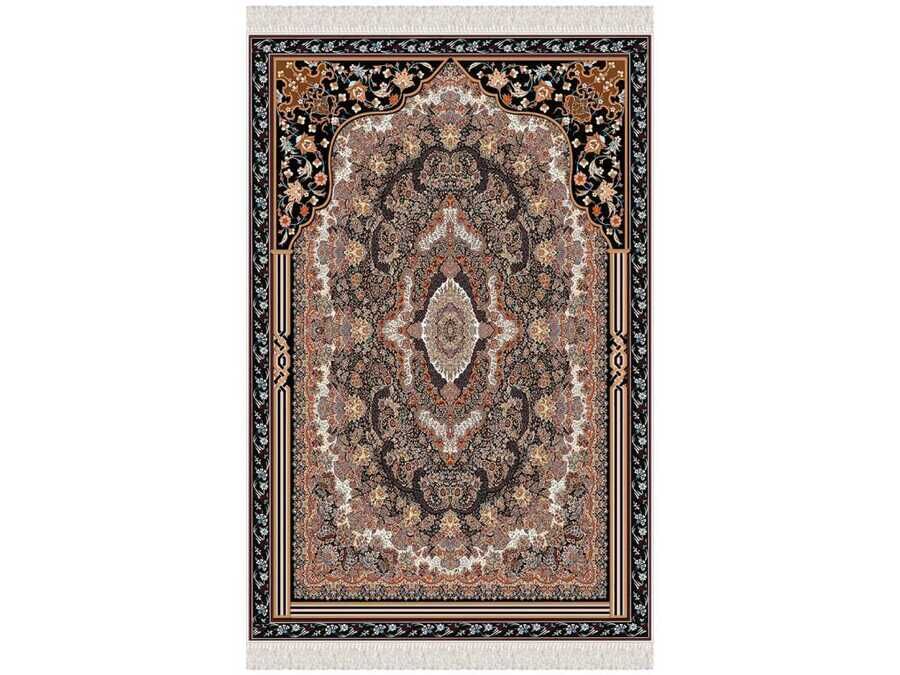 Hendek Velvet Prayer Rug Black