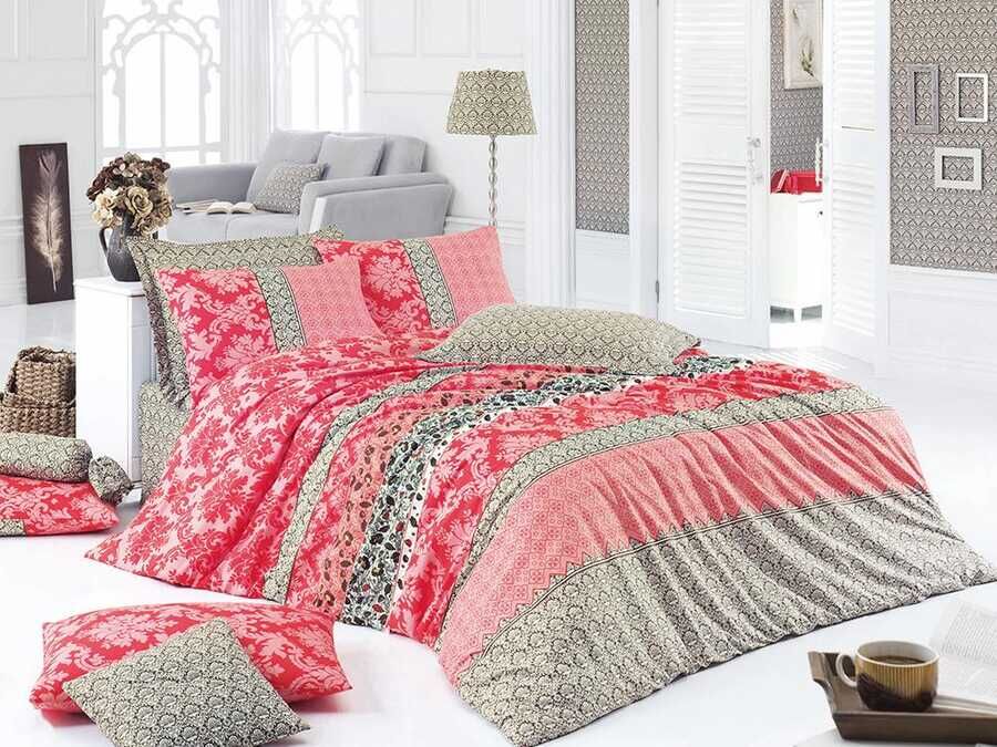  Hierapolis 100% Cotton Double Duvet Cover Set Red