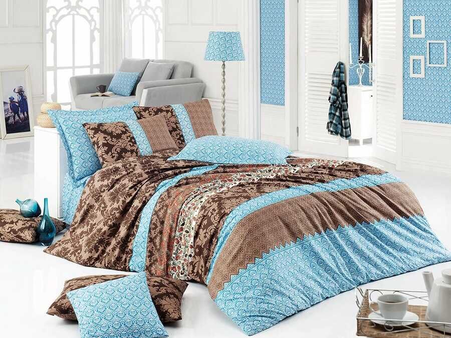  Hierapolis 100% Cotton Double Duvet Cover Set Turquoise