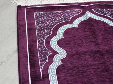 Hira Fringed Chenille Woven Prayer Rug - Thumbnail