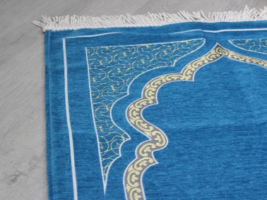 Hira Fringed Chenille Woven Prayer Rug - Thumbnail