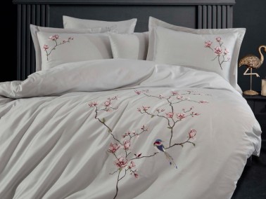 Hüma Cotton Satin Double Duvet Cover Set Maldives - Thumbnail