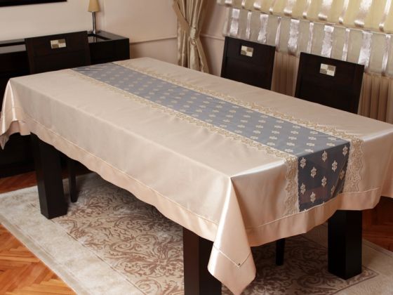 Hürrem Kappuccino Rectangle Table Cloth