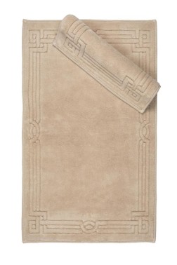 Çeyiz Diyarı - Icon Bath Mat Set 2 pcs, 60 x 100, 50 x 60, %100 Cotton Fabric Beige Çeyiz Diyarı - Icon Bath Mat Set 2 pcs, 60 x 100, 50 x 60, %100 Cotton Fabric Beige