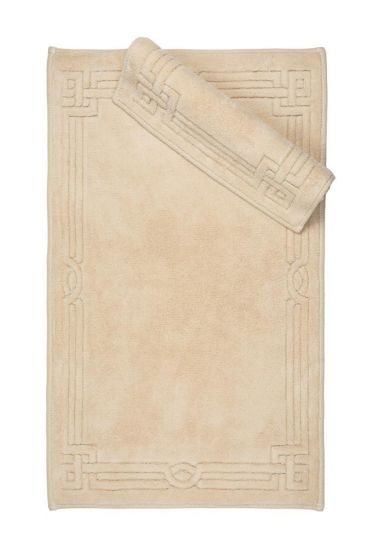 Icon Bath Mat Set 2 pcs, 60 x 100, 50 x 60, %100 Cotton Fabric Cappuccino