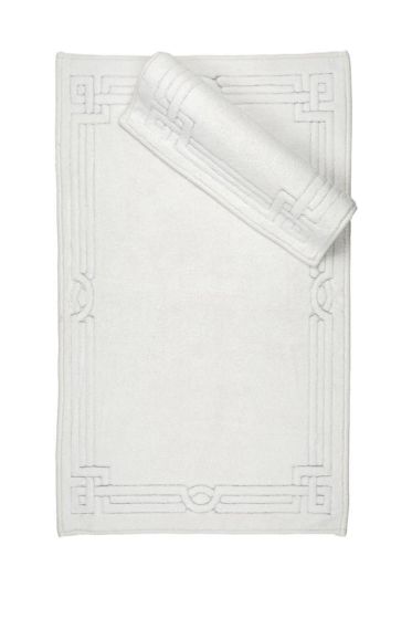 Icon Bath Mat Set 2 pcs, 60 x 100, 50 x 60, %100 Cotton Fabric Cream