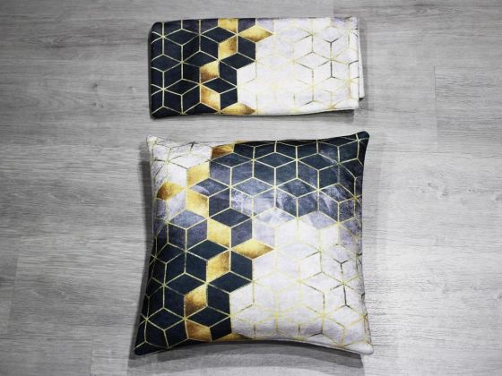 illusion Velvet Cushion's Cover PCS - Black