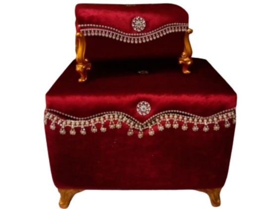 Pearl Drop 2 Pcs Dowery Chest Claret Red