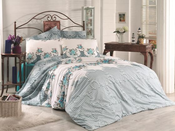 İnna Single Duvet Cover Set Blue