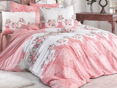 Çeyiz Diyarı - İnna Single Duvet Cover Set Powder Çeyiz Diyarı - İnna Single Duvet Cover Set Powder
