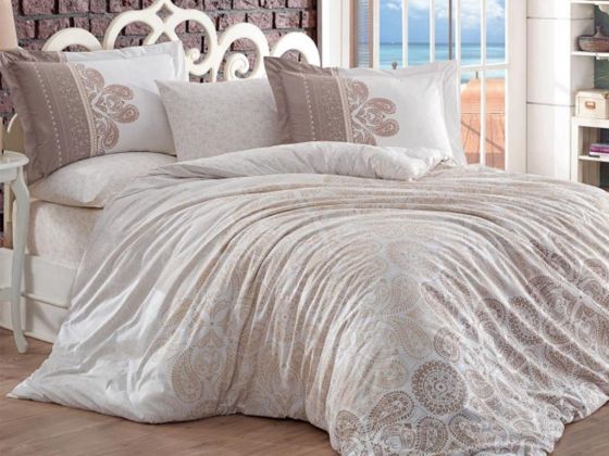 Irene Single Duvet Cover Set Beige