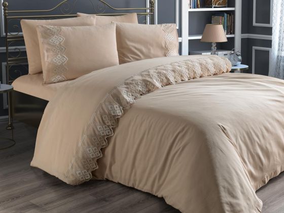 Irina Duvet Cover French Lace Cappucino