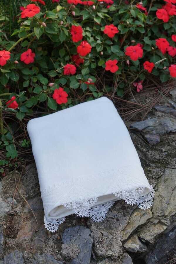 Dowry World - Işıltı Needle Lace Towel Cream Dowry World - Işıltı Needle Lace Towel Cream