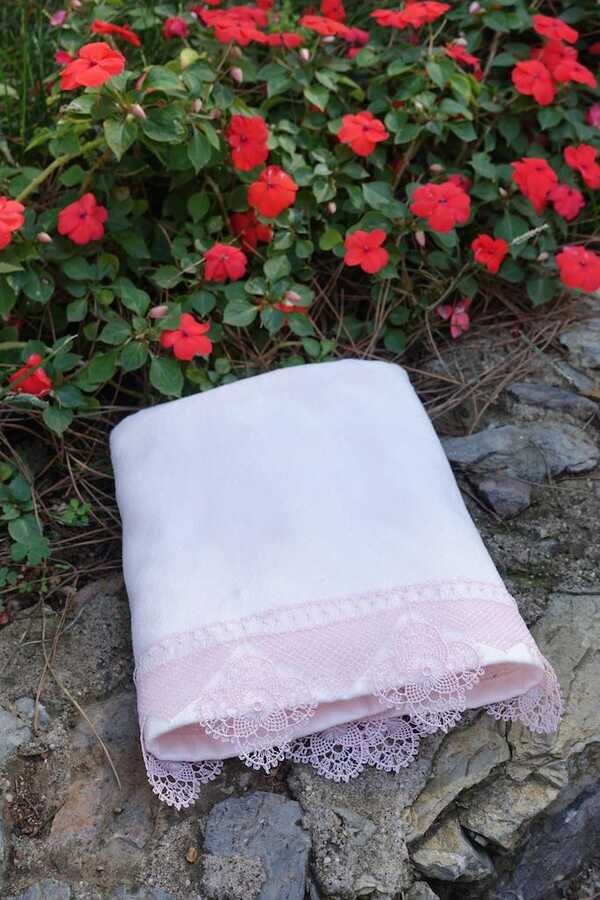 Dowry World - Işıltı Needle Lace Towel Powder Dowry World - Işıltı Needle Lace Towel Powder