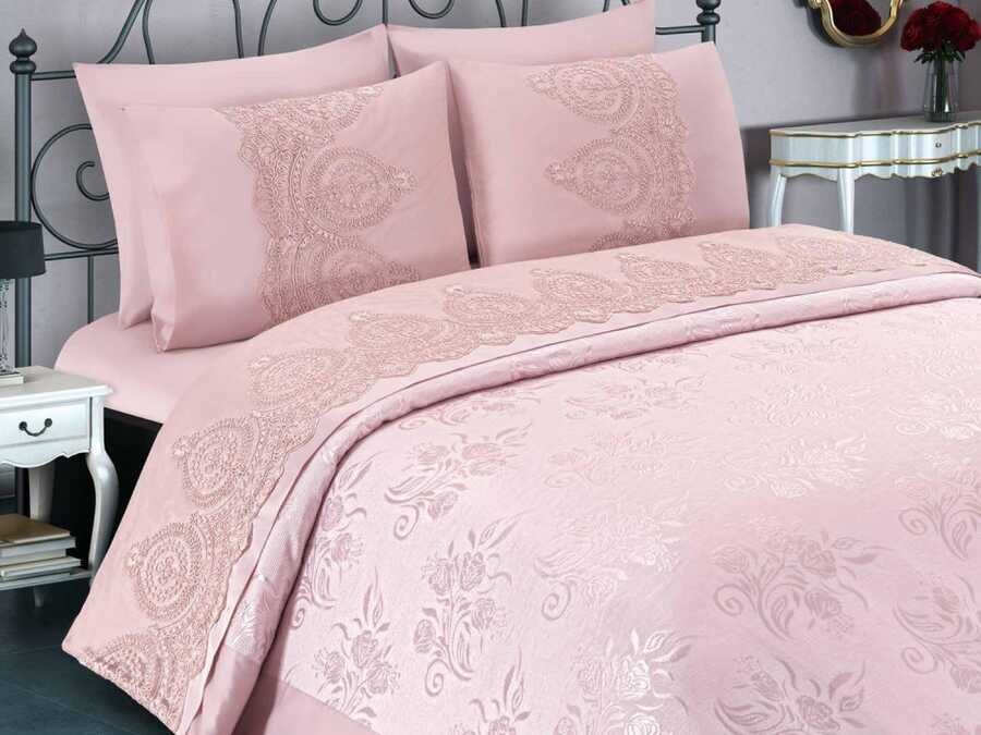 Dowry World - İstanbul طقم غطاء صيفي مزدوج(لشخصين) عرائسي Dowry World - İstanbul طقم غطاء صيفي مزدوج(لشخصين) عرائسي