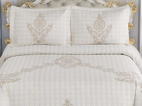 Istanbul Double Bedspread Set Cream