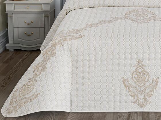 Istanbul Double Bedspread Set Cream