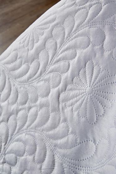 Ivory Quilted Bedspread Set, Coverlet 180x240, Pillowcase 60x80, Single Size, Queen Bed, Queen Size Gray