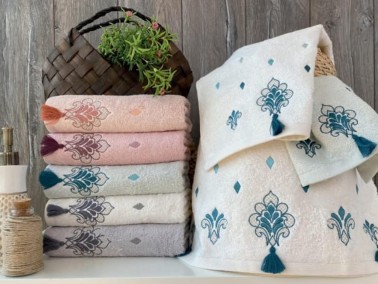 Çeyiz Diyarı - Jade Hand and Face Towel Set 50x90 cm 6 pcs in Set Çeyiz Diyarı - Jade Hand and Face Towel Set 50x90 cm 6 pcs in Set