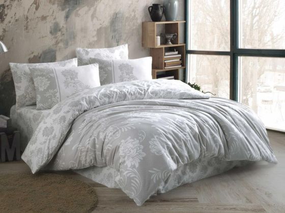 Jardin Double Ranforce Duvet Cover Set Silver