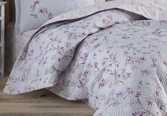 Jardin Double Quilted Duvet Cover Set Purple