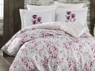 Hobby - Jimena Cotton Satin Double Duvet Cover Set Pink Hobby - Jimena Cotton Satin Double Duvet Cover Set Pink