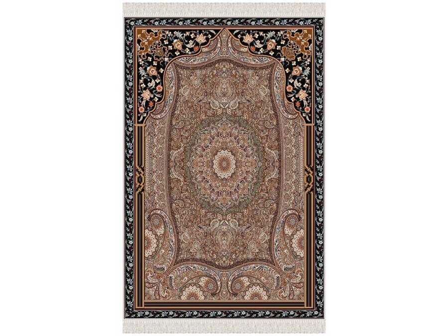 Caucasian Velvet Prayer Rug Black