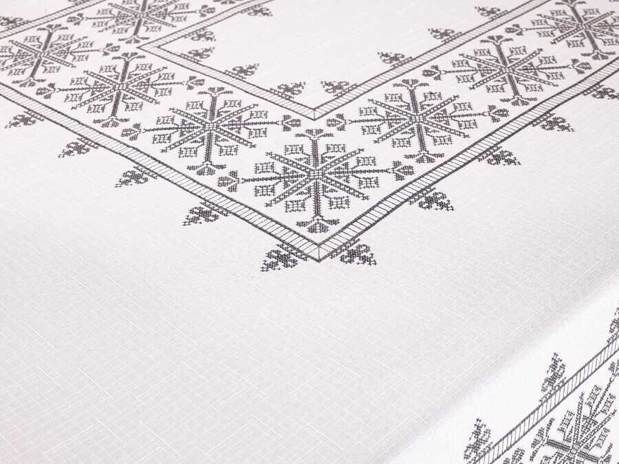 
Canvas Printed Sultan Table Cloth Silver - Thumbnail