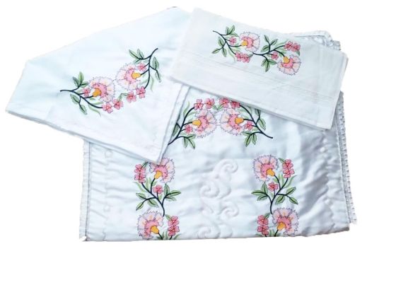  Canvas Embroidered Bundle Set Lale Pink