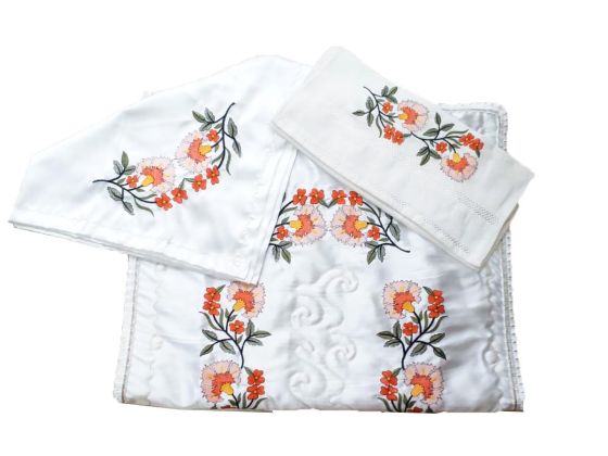  Canvas Embroidered Bundle Set Lale Orange