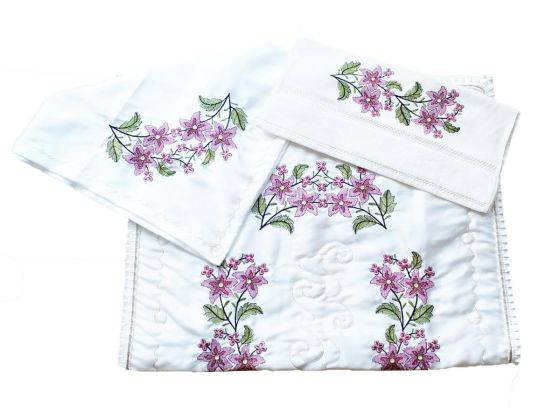 Cross-stitch Embroidered Pack Set Star Plum