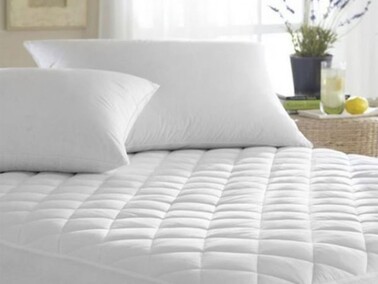 Quilted Interlining Fitted 160x200 Cm Double Mattress Protector - Thumbnail