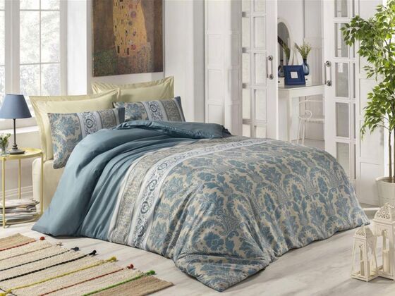 Karen 100% Cotton Single Duvet Cover Set Mint