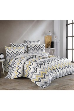 Katalin Bedding Set 3 Pcs, Duvet Cover 160x200, Sheet 160x240, Pillowcase, Single Size, Self Patterned, Queen Bed Daily use - Thumbnail