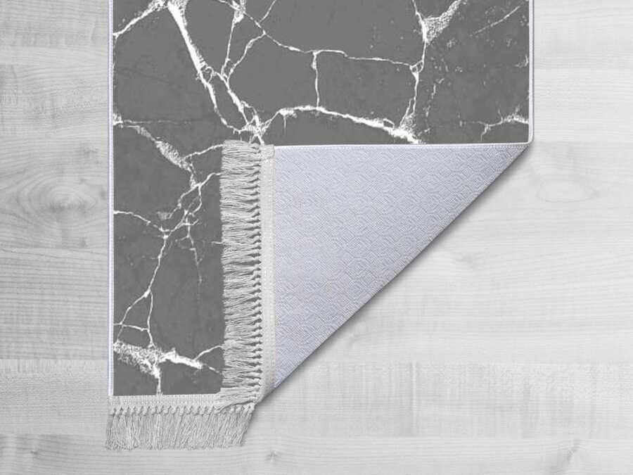 Non-Slip Base Digital Print Velvet Carpet Crack Wall Dim Gray 100x200 cm