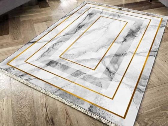Shape Non-Slip Base Digital Print Velvet Carpet 80x140 Cm