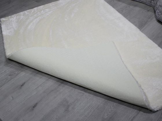 Eksen Non-Slip Base Plush Carpet White 100x200 Cm