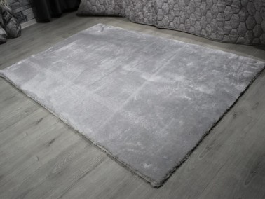 Eksen Non-Slip Base Plush Carpet Gray 100x200 Cm - Thumbnail