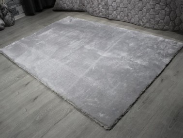 Eksen Non-Slip Base Plush Carpet Gray 120x170 Cm - Thumbnail