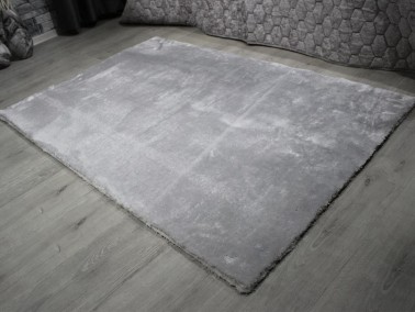 Eksen Non-Slip Base Plush Carpet Gray 150x220 Cm - Thumbnail
