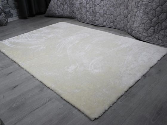 Eksen Non-Slip Base Plush Carpet Gray 80x150 Cm
